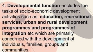 Explain the role and function of Social Work.pptx
