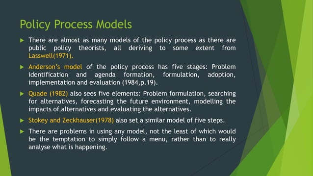 Explain the six step model for public policy by SYED SALMAN JALAL KAKA ...