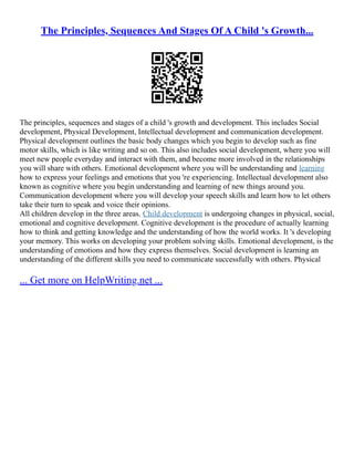 Explain The Stages Of Child Development | PDF