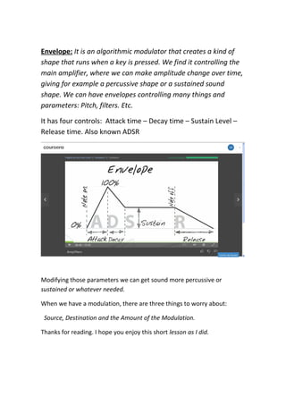 Explain the usage of the 5 most important synthesis modules | DOC