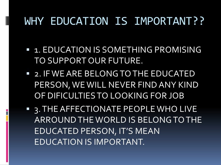 why education is important