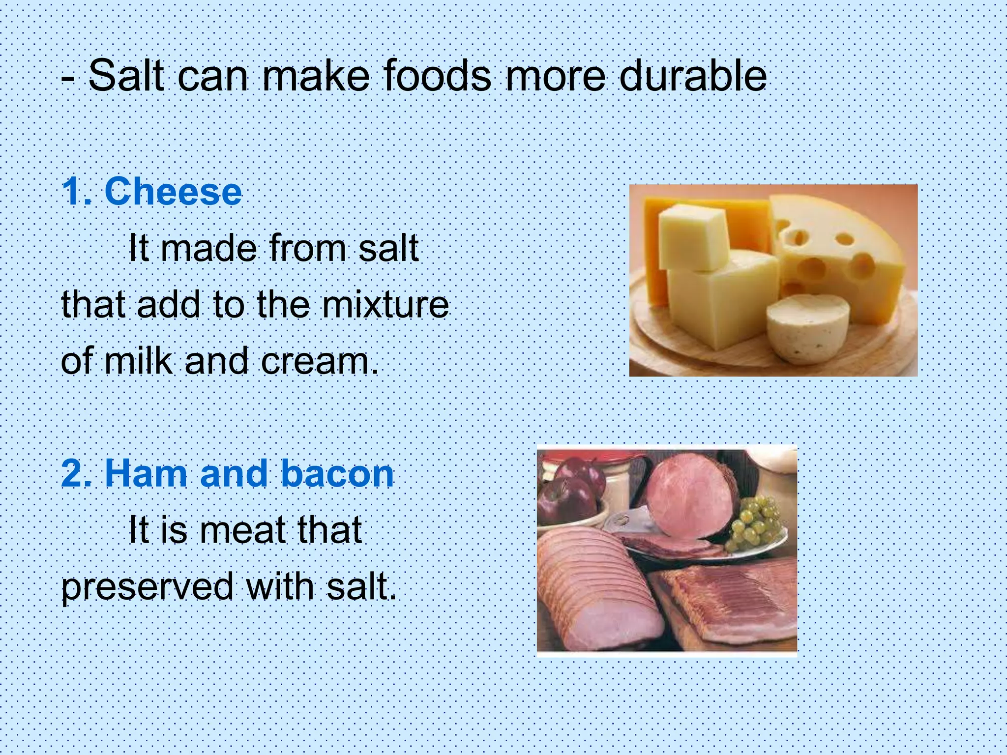 	Long time ago of ancientEgypt until now, peopleare Egyptians usedsalt to preserve human bodies that have died and some of them belonging to nobles will be stored iniside the pyramid.