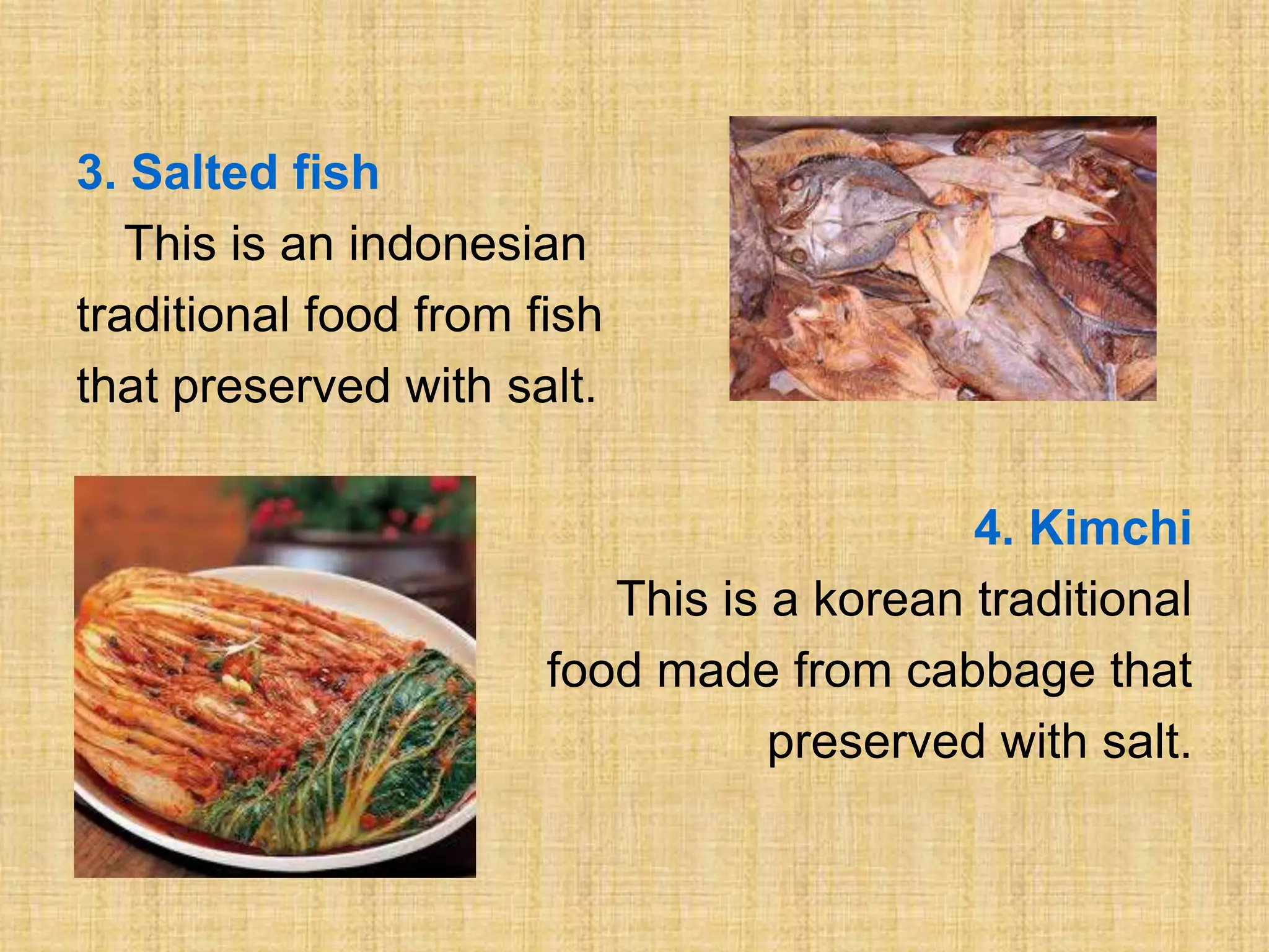 The unique function of salt		Salt is a coarse granules are odorless. It can keep our body’s cells working properly as it flows in the blood and it can also clean up the blood vessels so that red blood cells can carry oxygen properly and help us to digest the food.