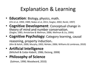 Explanation & learning slides (talk @ pittsburgh science of learning ...