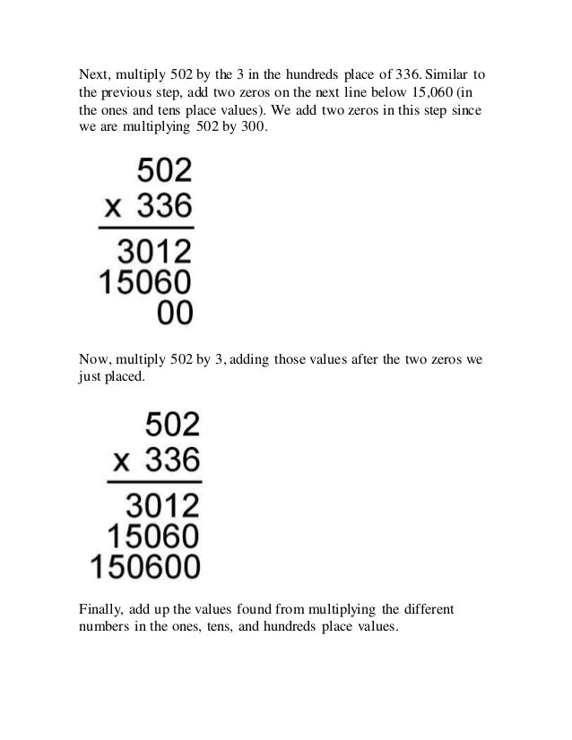 Explanation multiplication