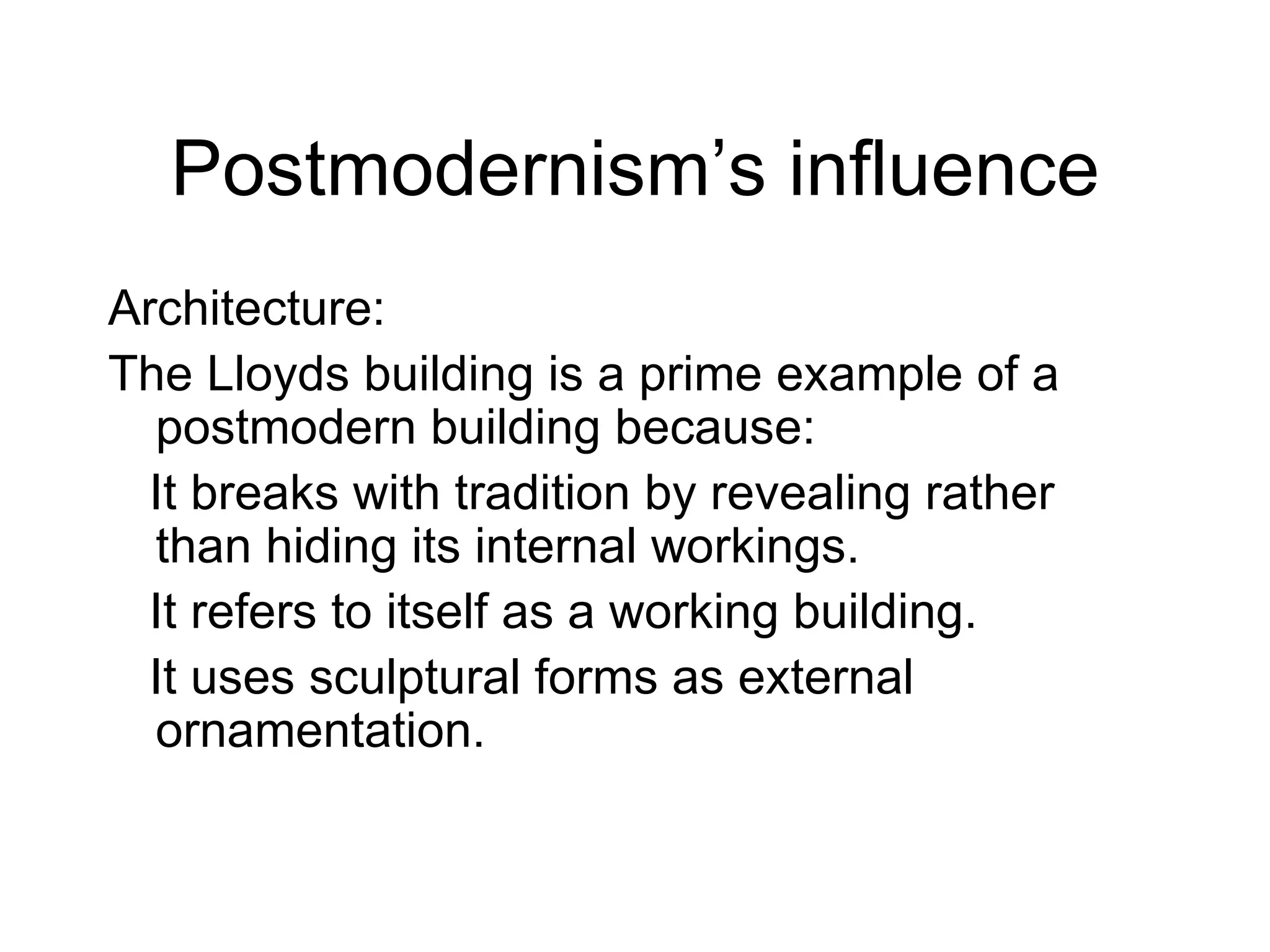 Explanation of postmodernism updated 1 3 | PPT