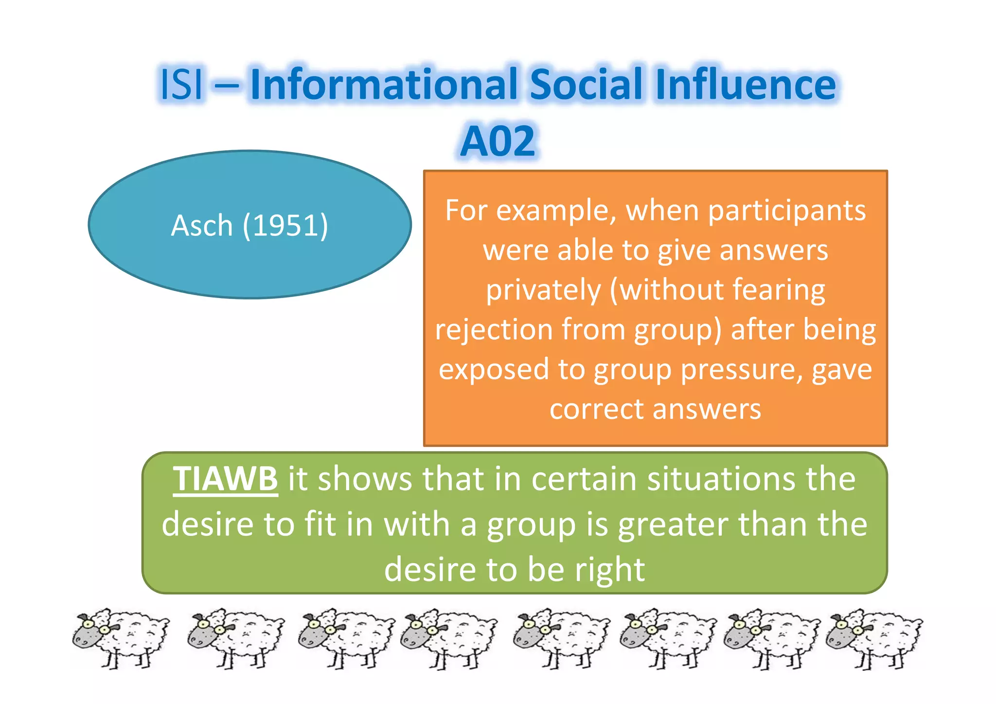 Isi Influencing Model Explanations of why people conform nsi & isi | PDF