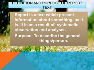 Explanation text and report text | PPTX