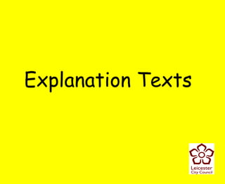 Explanation Texts
 