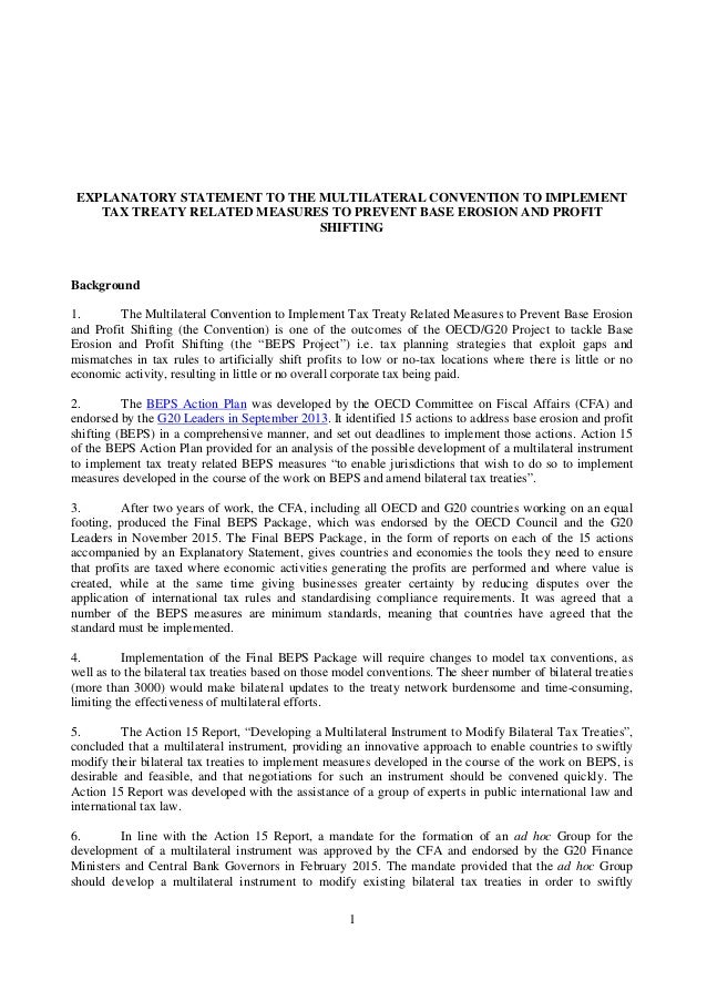 Explanatory memorandum structure picture