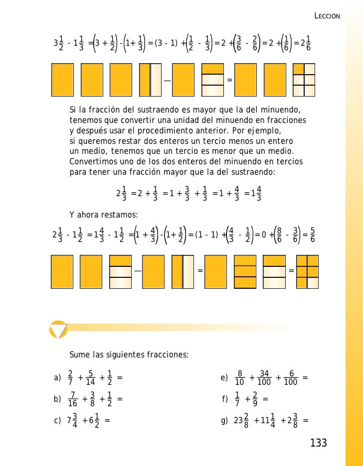 Explicación Suma Y Resta Fracciones
