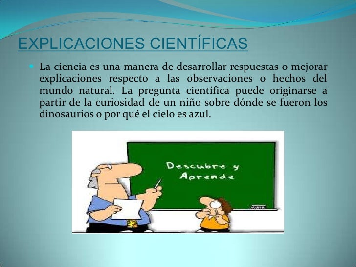 Explicacion cientifica Explicacion cientifica