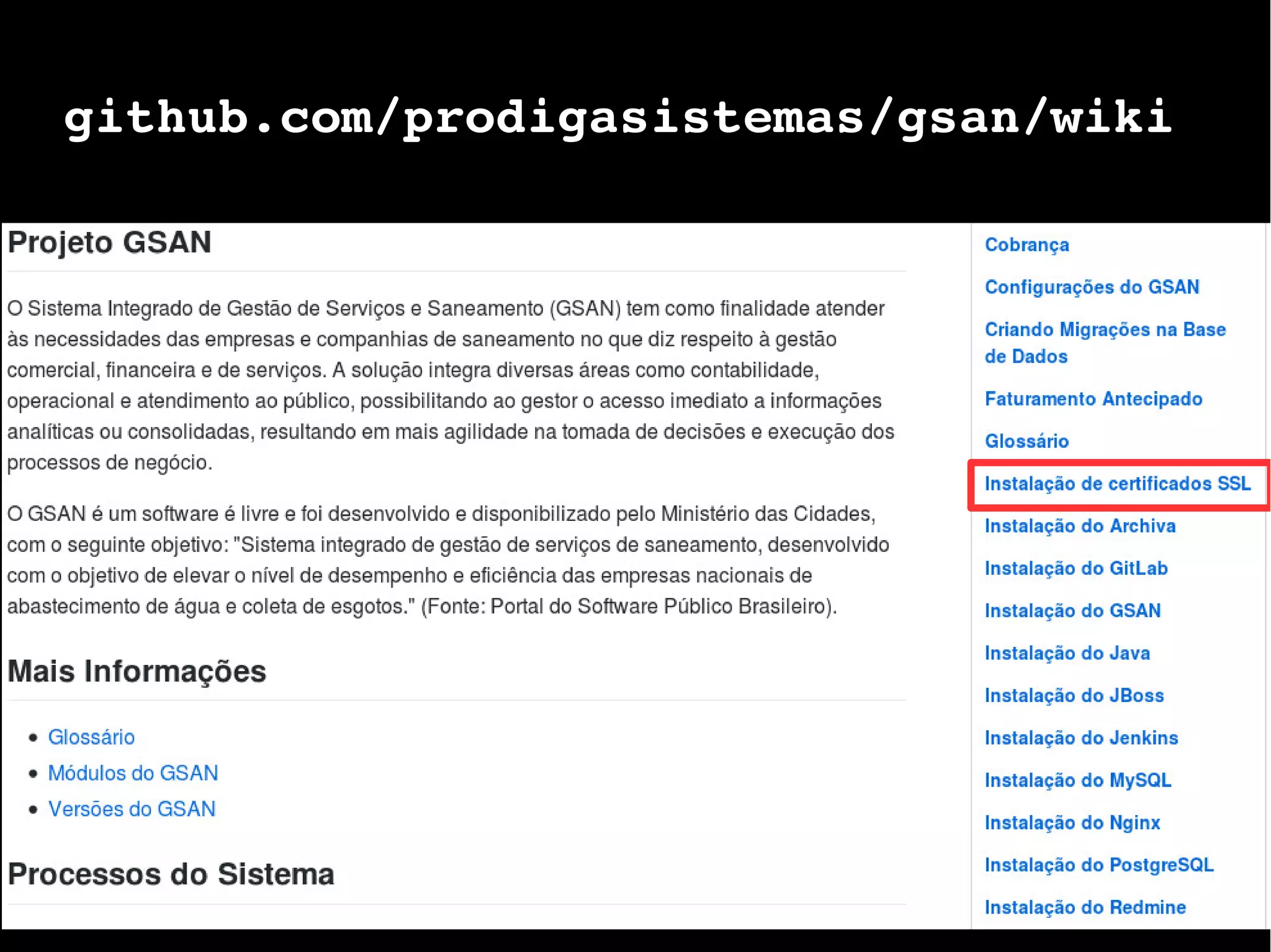 github.com/prodigasistemas/gsan/wiki
 