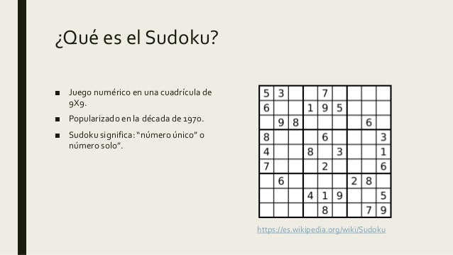 Explica Sudoku