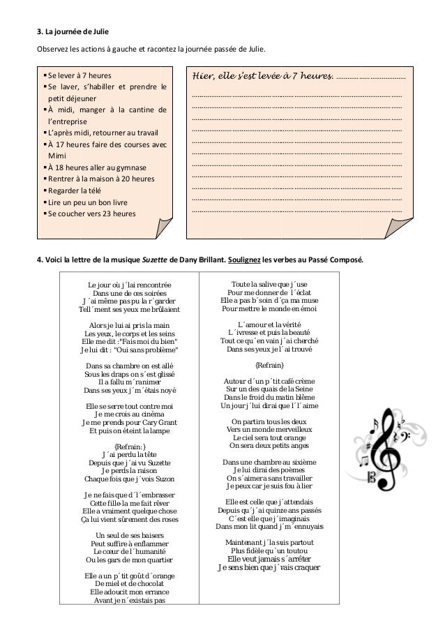 Explication Exercices Passe Compose