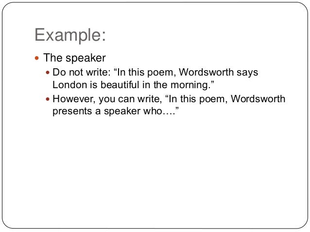 Explication of poetry Explication of poetry