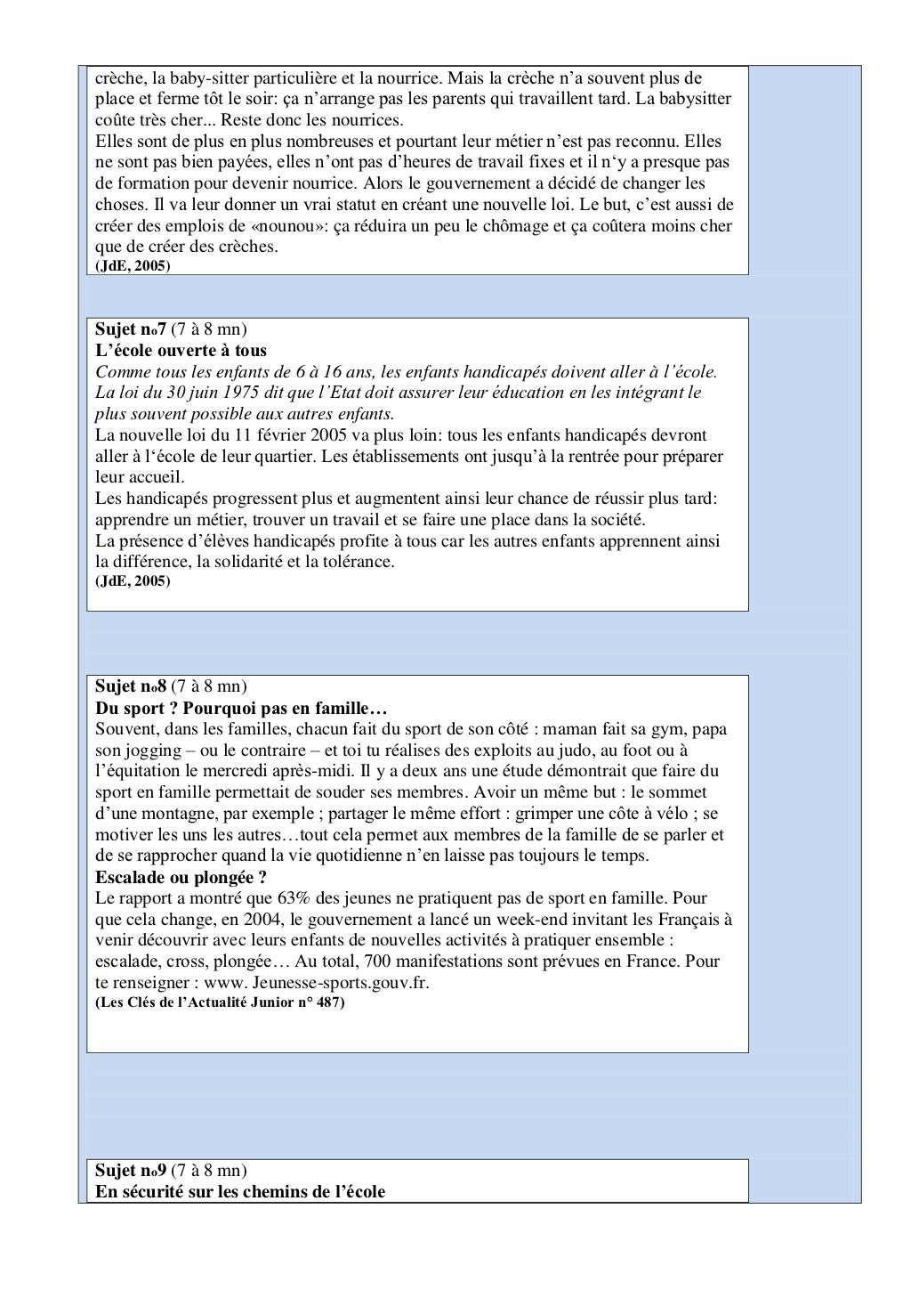 Explication oral b1 scolaire