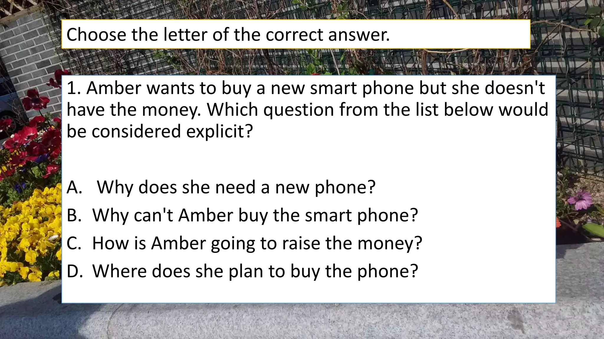 Explicit and implicit claims in a text pptx