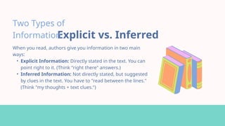 Explicit and Inferred Text Evidence in Literature English Presentation ...