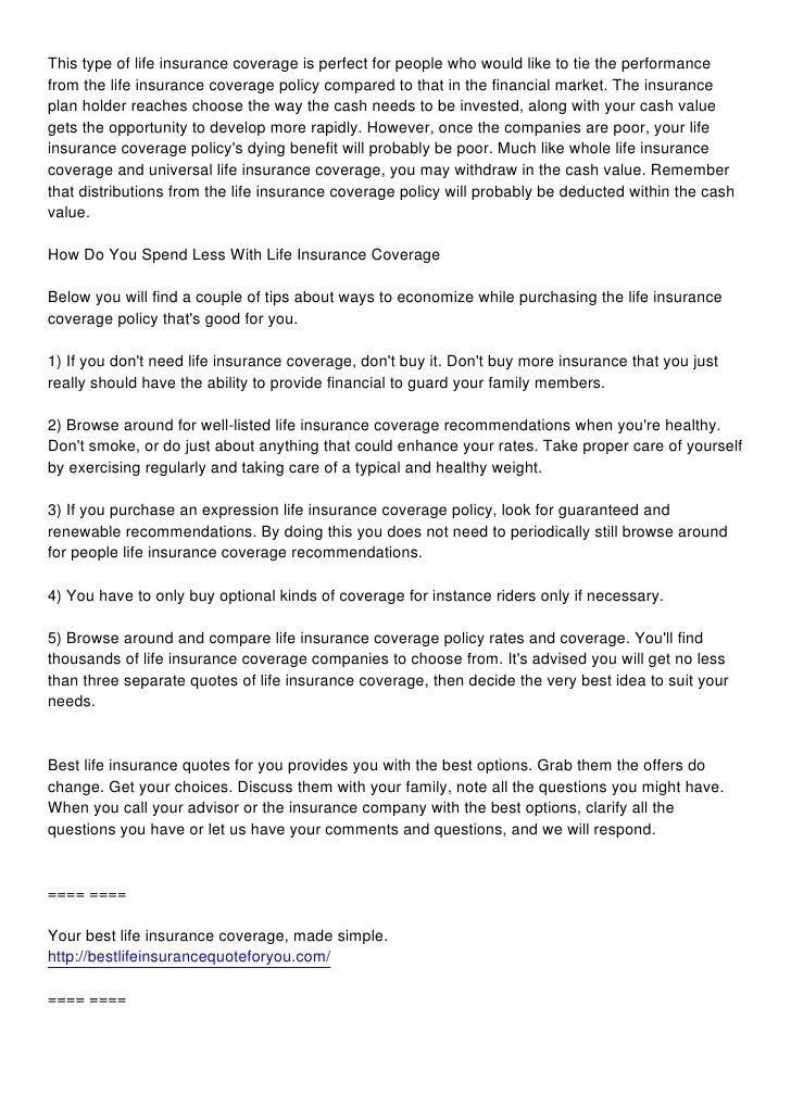 Explicit steps explained, to get the best life insurance ...