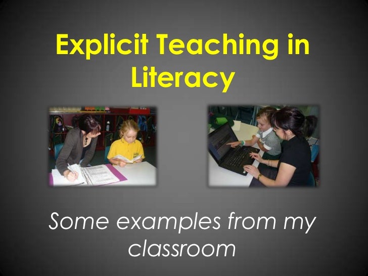 Explicit teaching