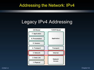 Addressing the Network: IPv4 Legacy IPv4 Addressing 