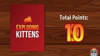 BOMB!
BOMB!
+1 POINT
+1
POINT
+2 POINTS
+2
POINTS
+1 POINT
+1
POINT
+5 POINTS
+5
POINTS
+1 POINT
+1
POINT
Total Points:
 