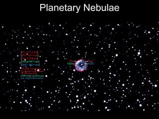 Image credit: Thomas Madigan, 3/14/2010
Image acquired with 0.61m R-C
Planetary Nebulae
 