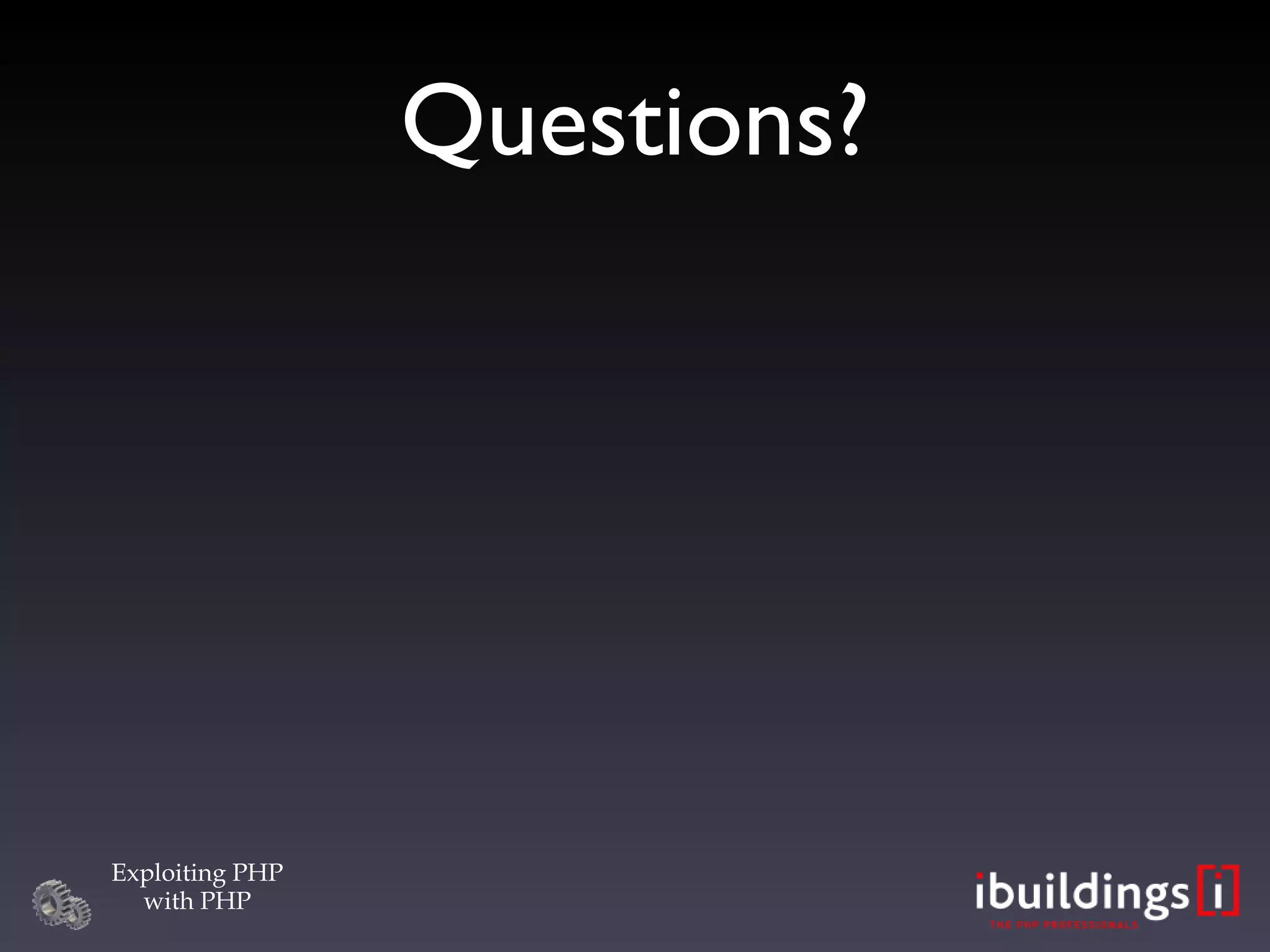 Questions? 