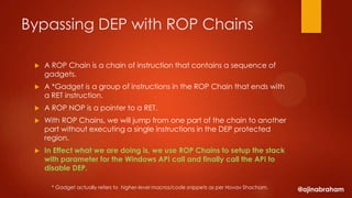 Exploit Research and Development Megaprimer: DEP Bypassing with ROP ...