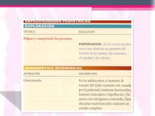 Exploración de mamas