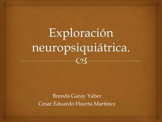 Brenda Garay Yaber
Cesar Eduardo Huerta Martinez
 