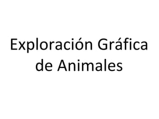 Exploración Gráfica de Animales 