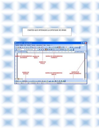 PARTES QUE INTEGRAN LA INTEFASE DE WORD
 