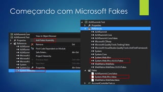 Começando com Microsoft Fakes
 