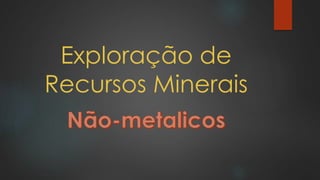 Exploração de 
Recursos Minerais 
 