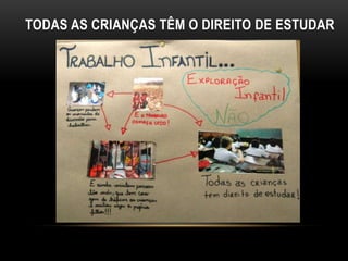 TODAS AS CRIANÇAS TÊM O DIREITO DE ESTUDAR
 