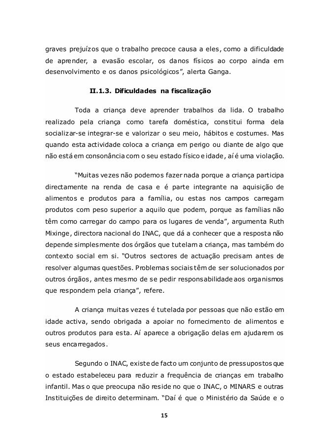 Monografia trabalho infantil