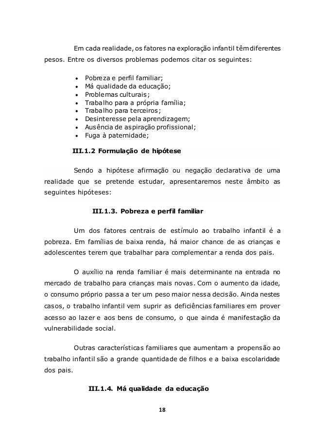Monografia trabalho infantil