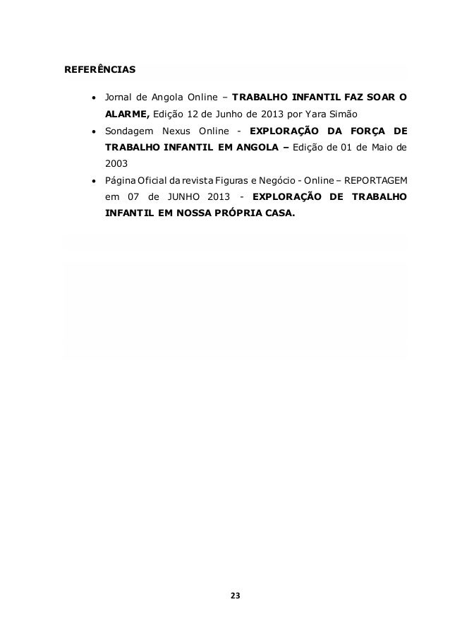 Monografia trabalho infantil