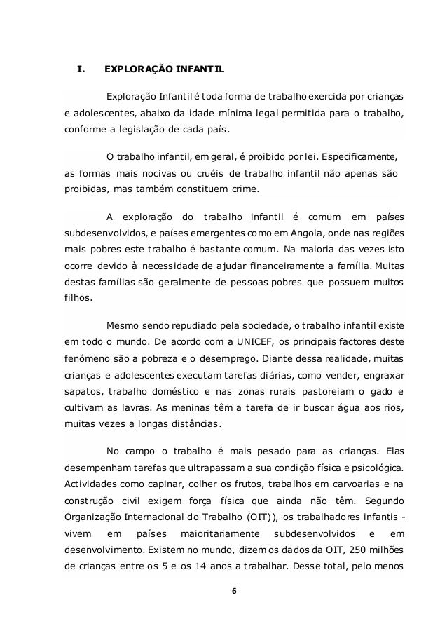Monografia trabalho infantil