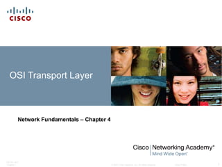 OSI Transport Layer Network Fundamentals – Chapter 4 