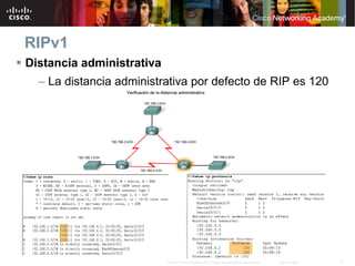 RIPv1
Distancia administrativa
  – La distancia administrativa por defecto de RIP es 120




                           © 2007 Cisco Systems, Inc. Todos los derechos reservados.   Cisco Public   7
 