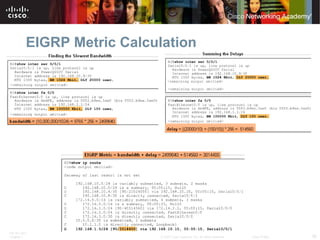 ITE PC v4.0
Chapter 1 38© 2007 Cisco Systems, Inc. All rights reserved. Cisco Public
EIGRP Metric Calculation
 