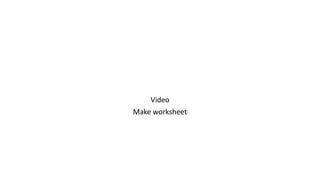 Video
Make worksheet
 