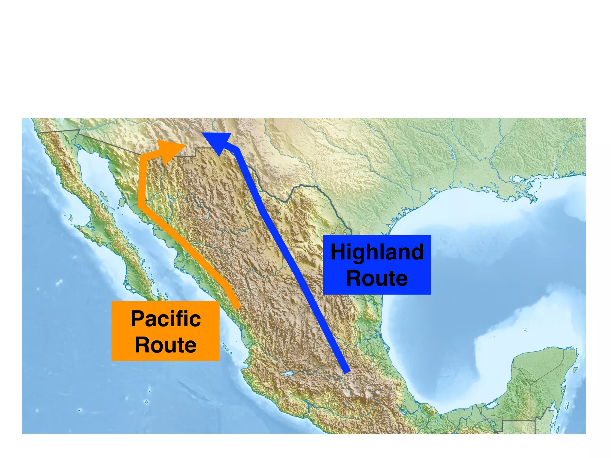 Highland
Route
Paciﬁc
Route
 
