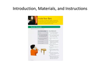 Introduction, Materials, and Instructions
 