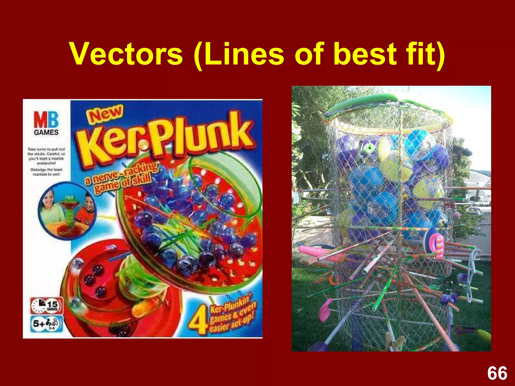 66
Vectors (Lines of best fit)
 