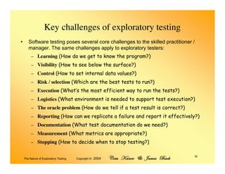 Exploratory Testing