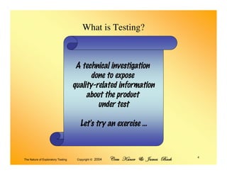 Exploratory Testing
